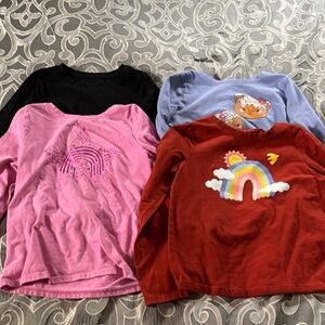 Cat & Jack Long Sleeve Tees - Black, Pink, Blue, Red